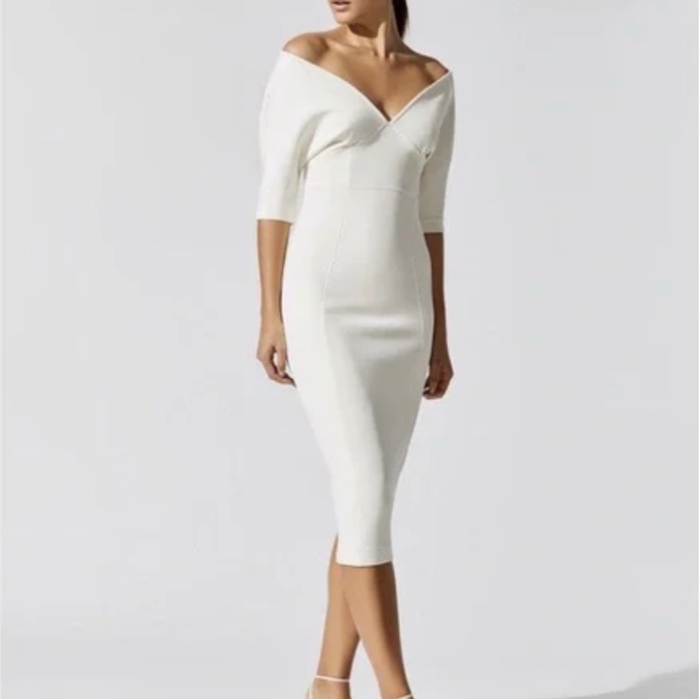 🤍 ISO WANTED: Carbon38 Reverse Neoprene Dress (Natural White, Size S or M)